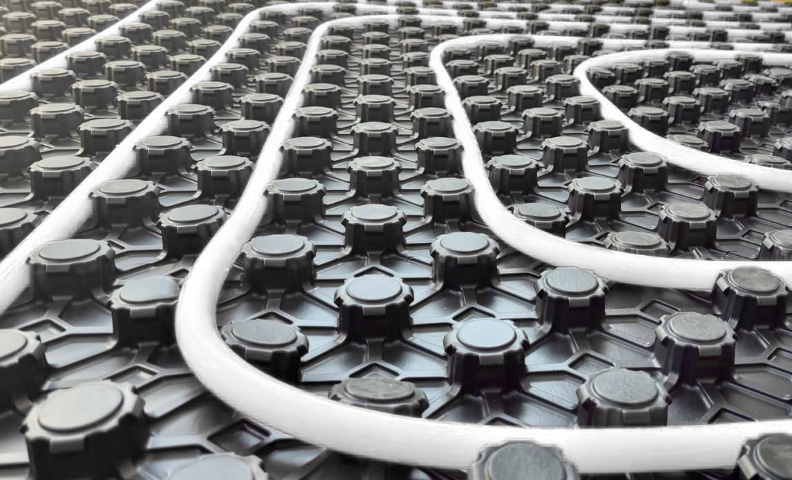 incalzire in pardoseala placa cu nuturi